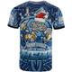 Cockroaches Rugby League Christmas T-shirt - Custom NSW Blues Cockroaches Mascot With Aboriginal Inspired Christmas T-shirt