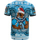 Cockroaches Rugby League Christmas T-shirt - Custom NSW Blues Cockroaches Mascot Aboriginal Inspired Christmas T-shirt