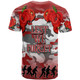 Australia Illawarra and St George Anzac Custom T-shirt - Poppies Flower Saint Lest We Forget T-shirt Red