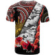 Australia Illawarra and St George Anzac T-shirt - Aboriginal Inspired Pattern Anzac Flowers T-shirt