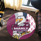 Sydney's Northern Beaches Sport Custom Round Rug - Custom Go Mighty Manly - Our Hill, Our Home Round Rug