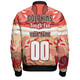 Redcliffe Custom Bomber Jacket - Dolphins For Life With Aboriginal Style Bomber Jacket