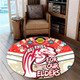 Redcliffe Naidoc Week Custom Round Rug - Redcliffe Naidoc Week For Our Elders Dot Art Style With Turtle Round Rug