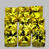 2.50 mm 9 pcs Square Princess Cut Best AAA Fire Intense Canary Yellow Sapphire Natural {Flawless-VVS}--AAA Grade