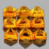 2.50 mm 9 pcs Square Princess Cut Best AAA Fire Intense Golden Sapphire Natural {Flawless-VVS}--AAA Grade