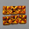 2.70 mm 6 pcs Square Princess Cut AAA Fire Natural AAA Golden Yellow Sapphire {Flawless-VVS}