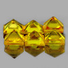 2.80 mm 6 pcs Square Princess Cut AAA Fire Natural Intense Yellow Sapphire {Flawless-VVS}