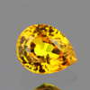 5x4 mm {0.42 cts } Pear AAA Fire Intense AAA Yellow Sapphire Natural {Flawless-VVS}--AAA Grade