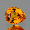 5x4 mm {0.40 cts } Pear AAA Fire AAA Golden Yellow Sapphire Natural {Flawless-VVS}--AAA Grade