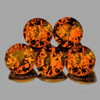 3.30 mm 5 pcs Round AAA Fire Intense Golden Orange Sapphire Natural {Flawless-VVS}