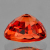 4.70mm { 0.60 cts} Round AAA Fire Natural Red Orange Sapphire {Flawless-VVS}