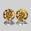 2.80 mm 2 pcs Round Brilliant Cut AAA Fire Natural Golden Champagne Diamond