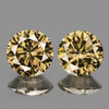 2.70 mm 2 pcs Round Brilliant Cut AAA Fire Natural Golden Champagne Diamond