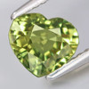 4.5x5 mm { 0.52 cts} Heart AAA Fire Natural AAA Yellow Green Sapphire {Flawless-VVS}
