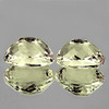 9x7 mm 2 pcs {4.83 cts} Oval AAA Fire Natural AAA Canary Yellow Kunzite (Flawless-VVS)