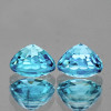 4.70 mm 2 pcs Round AAA Fire Natural Electric Blue Zircon {Flawless-VVS1}