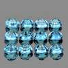 2.50 mm 12 pcs Round AAA Fire Natural Electric Blue Zircon {Flawless-VVS1}