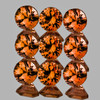 3.20 mm 9 pcs Round Brilliant Machine Cut Extreme Brilliancy Natural Imperial Orange Zircon {Flawless-VVS1}--AAA Grade