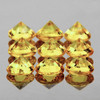 3.50 mm 9 pcs Round Brilliant Machine Cut Extreme Brilliancy Natural Imperial Yellow Zircon {Flawless-VVS1}--AAA Grade