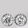 11.00 mm 2pcs {12.24 cts} Round Brilliant Cut Extreme Brilliancy Natural Colorless Goshenite (White Beryl ) {Flawless-VVS}