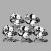 6x4 mm 5 pcs Pear AAA Fire Natural Colorless Goshenite (White Beryl ) {Flawless-VVS}