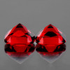 7.00 mm 2 pcs Cushion Cut AAA Fire Intense Red Mozambique Garnet Natural {Flawless-VVS1}--AAA Grade