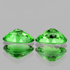 6x4 mm 2pcs Oval Brilliant Cut AAA Fire Natural Green Tsavorite Garnet {Flawless-VVS}--AAA Grade