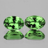 6x4 mm 2pcs Oval Brilliant Cut AAA Fire Natural Green Tsavorite Garnet {Flawless-VVS}--AAA Grade