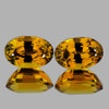 6.5x4.5mm 2 pcs Oval AAA Fire AAA Imperial Golden Zircon Natural {Flawless-VVS1}