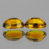 6.5x4.5mm 2 pcs Oval AAA Fire AAA Imperial Golden Zircon Natural {Flawless-VVS1}