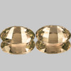 6.5x4.5mm 2 pcs Oval AAA Fire Natural Bright Champagne Zircon {Flawless-VVS1}