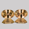 6.5x4.5mm 2 pcs Oval AAA Fire Natural Bright Champagne Zircon {Flawless-VVS1}