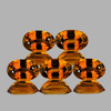 6x4 mm 5 pcs Oval AAA Fire AAA Imperial Orange Zircon Natural {Flawless-VVS1}