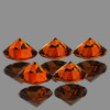 4.30 mm 5 pcs Round Brilliant Cut AAA Fire AAA Imperial Orange Zircon Natural {Flawless-VVS1}