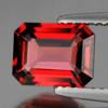 9x7 mm { 2.12 cts } Octagon AAA Fire Intense Cherry Red Rhodolite Garnet Natural {Flawless-VVS}