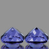 5.50 mm 2pcs Cushion AAA Fire Intense Purple Blue Tanzanite Natural {Flawless-VVS1}