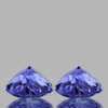 6.00 mm 2pcs { 1.55 cts} Heart AAA Fire Top Purple Blue Tanzanite Natural {Flawless-VVS}--AAA Grade