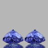 6.00 mm 2pcs { 1.63 cts} Heart AAA Fire Top Purple Blue Tanzanite Natural {Flawless-VVS}--AAA Grade