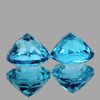 9.00 mm 2 pcs Round AAA Fire Baby Swiss Blue Topaz Natural {Flawless-VVS1}