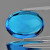 10x8 mm 2 pcs Oval Cabochon Intense Swiss Blue Topaz Natural {Flawless-VVS1}--AAA Grade