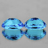 14x10 mm 2 pcs { 16.38 cts} Oval Natural Swiss Blue Topaz {Flawless-VVS1}