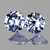 3.50 mm 2 pcs Round Brilliant Machine Cut Extreme Brilliancy Natural Blue White Sapphire {Flawless-VVS1}--AAA Grade