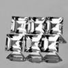 3.00 mm 6 pcs Square Machine Cut Best AAA Fire Natural White Sapphire {Flawless-VVS1}--AAA Grade