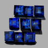 2.50 mm 9 pc Square Natural Black Blue African Sapphire {Flawless-VVS}