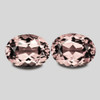 7x5 mm 2 pcs Oval Brilliant Cut AAA Fire Natural Peach Pink Morganite [Flawless-VVS]