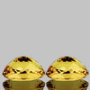 14x11 mm 2pcs { 13.80 cts} Oval AAA Fire Intense AAA Golden Yellow Beryl 'Heliodor' Natural {Flawless-VVS}--AAA Grade