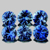 3.00 mm 6 pcs Round Machine Brilliant Cut Extreme Brilliancy Intense Ceylon Blue Sapphire Natural {Flawless-VVS}--AAA Grade