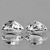 4.5x3 mm 2 pcs Pear AAA Fire Natural Diamond White Sapphire {Flawless-VVS}
