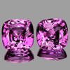 4.00 mm 2pcs Cushion AAA Fire Premium Violet Sapphire Natural {Flawless-VVS}--AAA Grade