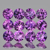 2.50 mm 12 pcs Round Machine Brilliant Cut Extreme Brilliancy Intense Violet Sapphire Natural {Flawless-VVS}--AAA Grade